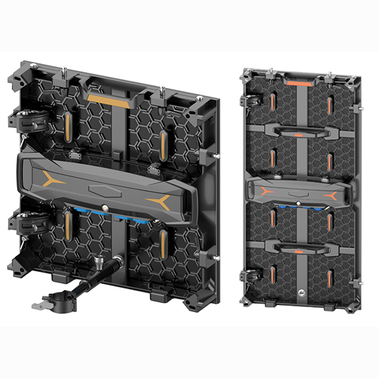 Layar LED Rental Ruangan Efektif LDR Seri Efektif LED Panel Aluminium Casting 500x500mm dengan flip penjaga lampu led untuk kunci kurva perlindungan modul mendukung tampilan kurva yang dipimpin